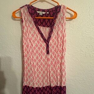 Boden sleeveless top size 2 US Pink and white